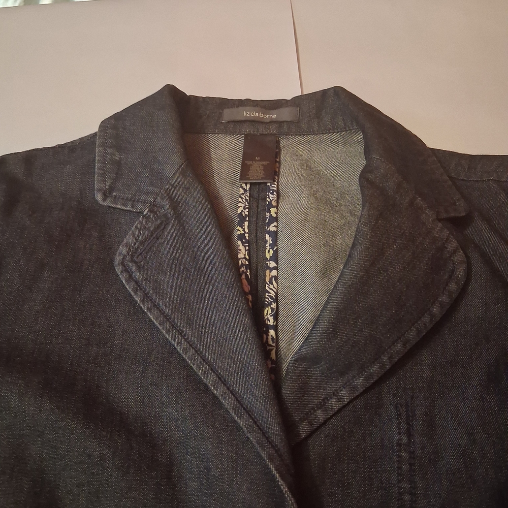 Liz Claiborne Dark Gray Shirt Jacket